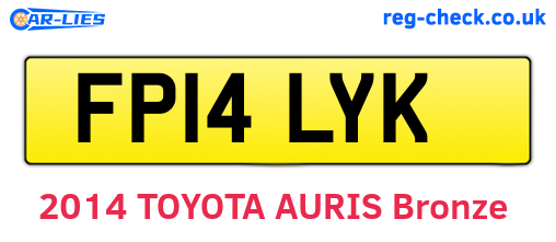 FP14LYK are the vehicle registration plates.
