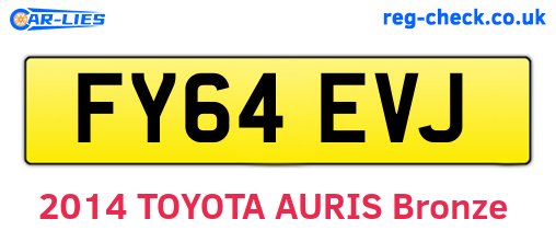 FY64EVJ are the vehicle registration plates.
