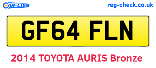 GF64FLN are the vehicle registration plates.