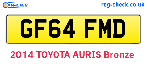 GF64FMD are the vehicle registration plates.