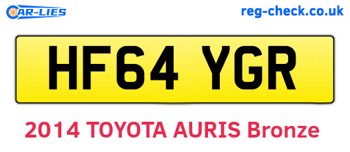 HF64YGR are the vehicle registration plates.