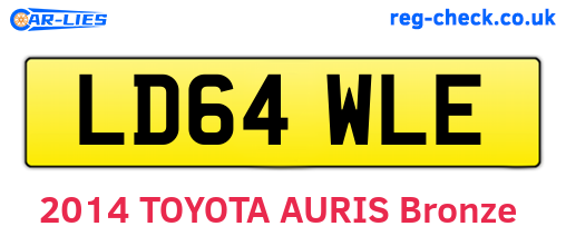 LD64WLE are the vehicle registration plates.
