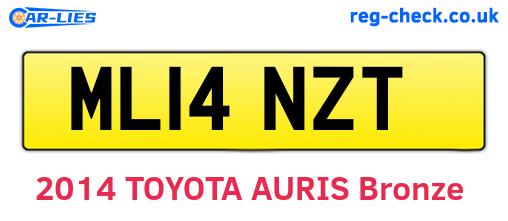 ML14NZT are the vehicle registration plates.