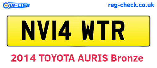 NV14WTR are the vehicle registration plates.