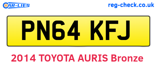 PN64KFJ are the vehicle registration plates.