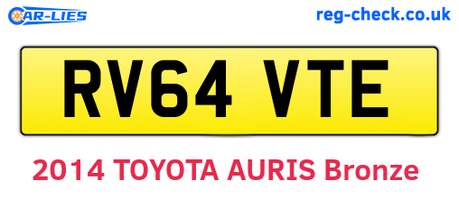 RV64VTE are the vehicle registration plates.