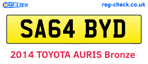 SA64BYD are the vehicle registration plates.