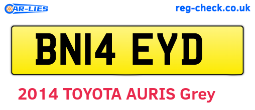 BN14EYD are the vehicle registration plates.