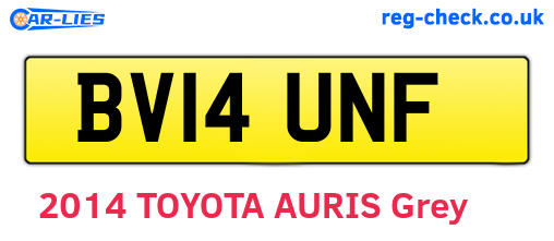 BV14UNF are the vehicle registration plates.