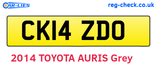CK14ZDO are the vehicle registration plates.