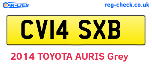 CV14SXB are the vehicle registration plates.