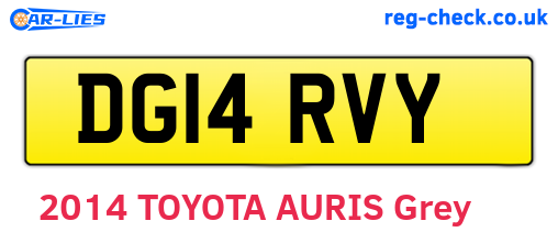 DG14RVY are the vehicle registration plates.