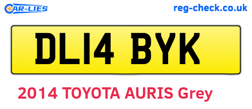 DL14BYK are the vehicle registration plates.