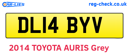 DL14BYV are the vehicle registration plates.