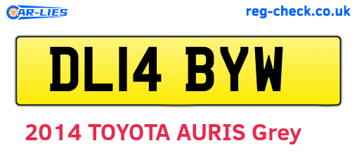 DL14BYW are the vehicle registration plates.