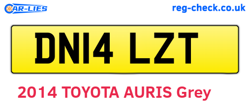 DN14LZT are the vehicle registration plates.