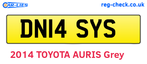 DN14SYS are the vehicle registration plates.