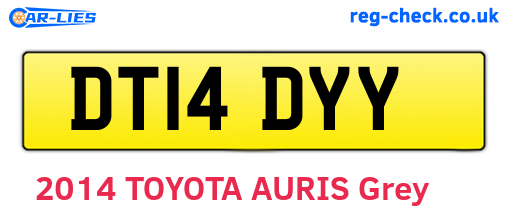DT14DYY are the vehicle registration plates.