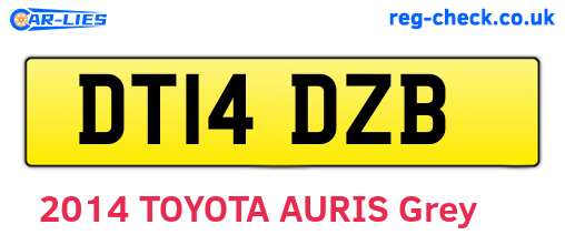 DT14DZB are the vehicle registration plates.