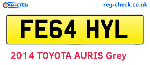 FE64HYL are the vehicle registration plates.