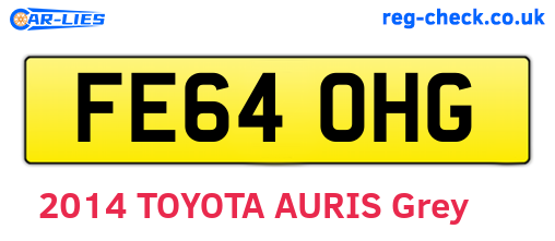 FE64OHG are the vehicle registration plates.