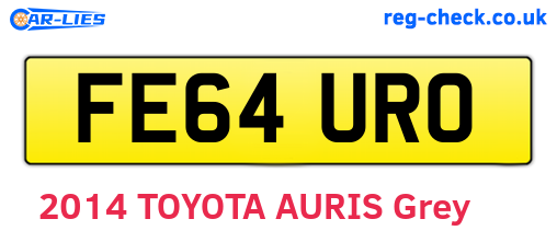 FE64URO are the vehicle registration plates.