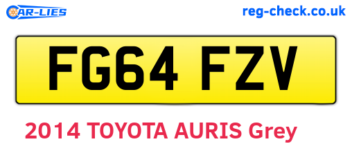 FG64FZV are the vehicle registration plates.