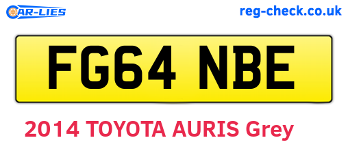 FG64NBE are the vehicle registration plates.
