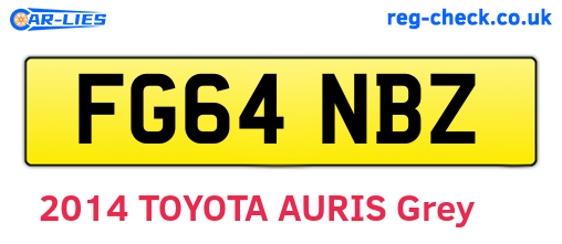 FG64NBZ are the vehicle registration plates.
