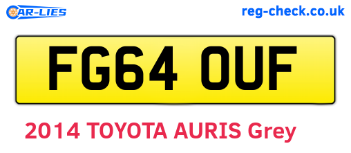 FG64OUF are the vehicle registration plates.