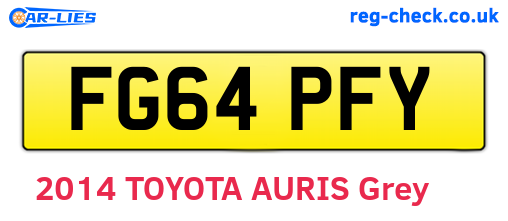 FG64PFY are the vehicle registration plates.