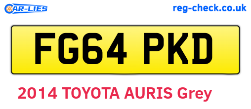 FG64PKD are the vehicle registration plates.