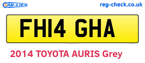 FH14GHA are the vehicle registration plates.