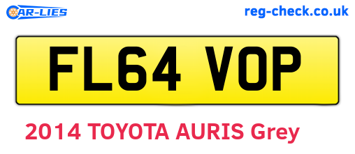 FL64VOP are the vehicle registration plates.