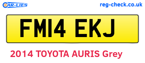 FM14EKJ are the vehicle registration plates.