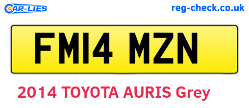 FM14MZN are the vehicle registration plates.