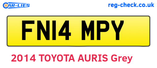 FN14MPY are the vehicle registration plates.