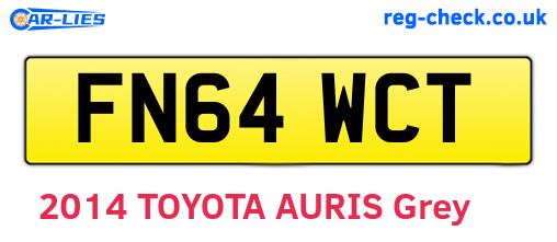 FN64WCT are the vehicle registration plates.