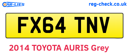 FX64TNV are the vehicle registration plates.