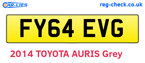FY64EVG are the vehicle registration plates.