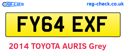 FY64EXF are the vehicle registration plates.
