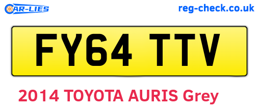 FY64TTV are the vehicle registration plates.