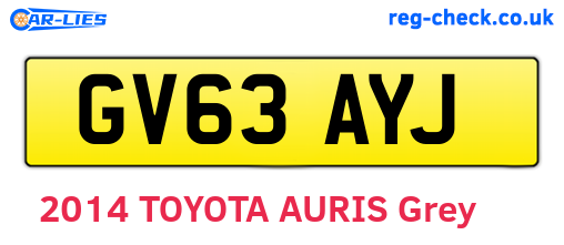 GV63AYJ are the vehicle registration plates.