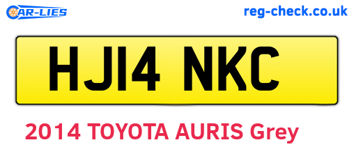 HJ14NKC are the vehicle registration plates.