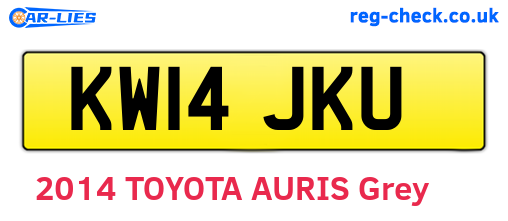 KW14JKU are the vehicle registration plates.