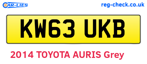 KW63UKB are the vehicle registration plates.