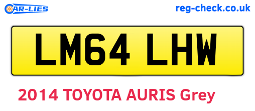 LM64LHW are the vehicle registration plates.