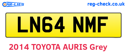 LN64NMF are the vehicle registration plates.