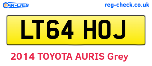 LT64HOJ are the vehicle registration plates.