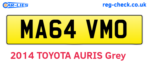 MA64VMO are the vehicle registration plates.